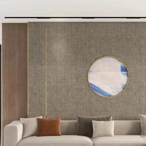Panel de Tela de PVC de Estilo Moderno, Impermeable, Decorativo para Interiores, Tablero Prefabricado de Fibra de Bambú para Paredes de Hotel y Dormitorios - Product Image 5