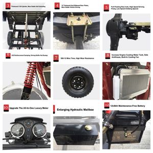 Moto à trois roues de qualité personnalisée Tricycle auto-videur à essence Camion pour le transport de marchandises 150cc-350cc Moteur refroidi par eau - Product Image 4