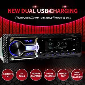 Reproductor Universal Multifuncional 1DIN con 2 Puertos USB, Radio FM, Bluetooth, Ranura para Tarjeta TF, Reproductor MP3 para Auto - Product Image 2