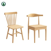 Grande quantité et chaise de salle à manger en bois massif moderne et bon marché pour bureau à domicile, hôtel, restaurant et salle à manger