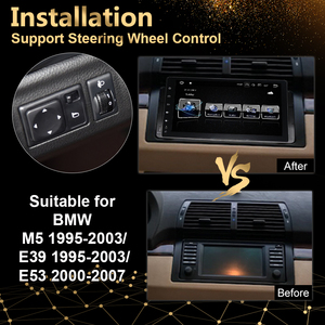 Estéreo para Auto Android de 9 Pulgadas para <span class=keywords><strong>BMW</strong></span> M5 E39 E53 1995-2007, Navegación GPS, CarPlay Inalámbrico, Android Auto, Radio DSP - Product Image 3