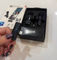 Mikrofon Lavalier Cardioid nirkabel portabel, Mini plastik iPhone Android Audio/Video rekaman Mic Desktop siaran langsung baru