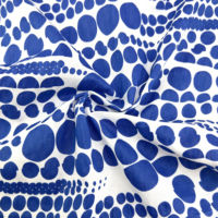 Tissu en coton vert, bleu, moutarde à pois irréguliers, imprimé froissé, sans plis, pour robe, textile, 50 pouces, 80 g/m², respirant, été
