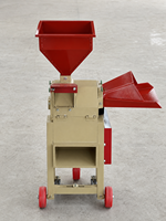 Nouvelle Hacheuse de Fourrage et Broyeur de Grains 2-en-1 Mobile Mini 220V pour Alimentation du Bétail (Utilisation à Sec et Humide)