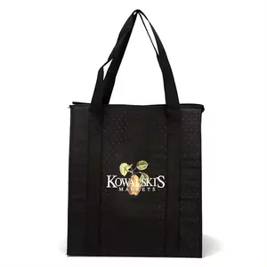 Wholesale recycle reusable eco friendly non woven tote insulated cooler bag with custom size and logo