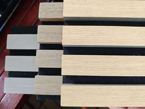 Prix usine argent panneau à lattes acoustiques nouvelle couleur bois Akustik décoration murale moderne européen insonorisé pour l'intérieur - Product Image 3