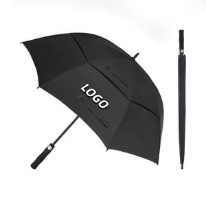 Promotion Business Gift Fully-Automatic Custom Logo American Style Breathable Double Layer Extra <b>Large</b> Size Straight <b>Umbrella</b> - Product Image 1