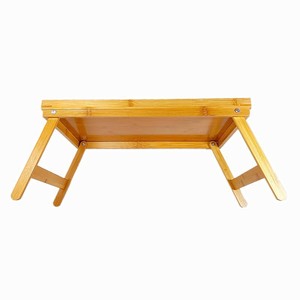 Bamboo Serving <b>Tray</b> With Handle Rectangular <b>Tea</b> <b>Tray</b> For Bed Use Wooden Pattern - Product Image 5