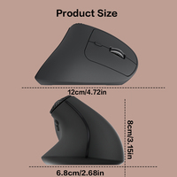 Ratón Vertical Ergonómico Inalámbrico JOMAA con Batería, DPI Ajustable y Perilla de Ajuste de Funciones para PC, Laptop y Windows