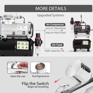 Máy bơm màng tác động kép Máy nén khí <span class=keywords><strong>mini</strong></span> Máy phun sơn có bình chứa tự động dừng cấp độ DIY - Product Image 5