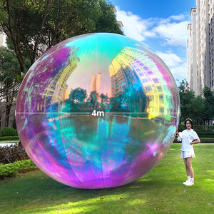 Double Layer PVC Waterproof Hanging <b>Mirror</b> Balloon Inflatable Gold <b>Ball</b> With Easy Setup for Outdoor Use Decoration Customized De - Product Image 2