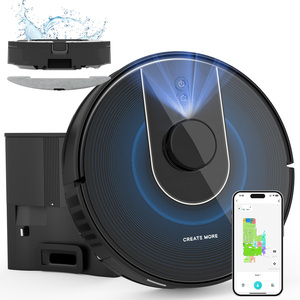 Robot aspirateur 3-en-1 humide/sec 5000 Pa avec gyroscope, nettoyage automatique, serpillière, pour maison, garage, hôtel, extérieur, à batterie - Product Image 1