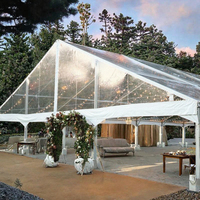 Tente en PVC transparent ignifuge imperméable de haute qualité à une seule couche pour événements de mariage, utilisable en intérieur/extérieur