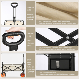 <span class=keywords><strong>Chariot</strong></span> de transport fermé en acier inoxydable à haute capacité avec garde-corps amovibles <span class=keywords><strong>pour</strong></span> <span class=keywords><strong>chariot</strong></span> pliant électrique d'ingénierie - Product Image 3