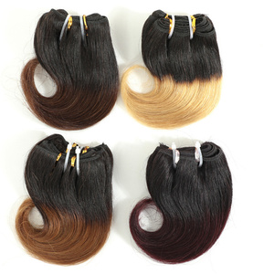 Extensions de cheveux brésiliens Remy, lots de cheveux noirs, ondulés, 1/4/6 lots de cheveux humains - Product Image 4