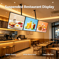 Boîte lumineuse publicitaire murale de qualité supérieure avec cadre à clipser rapide pour affichage de menus de restaurant, café, restauration rapide