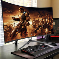 Moniteurs de Jeu Professionnels Incurvés sans Bordures 4K de 27/34 Pouces, Moniteurs LCD de Bureau OEM 1800R Rebekah, Vente en Gros Usine