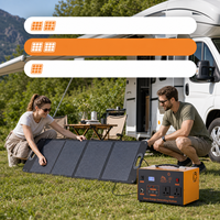 Nouvelle conception, station d'alimentation mobile 500 Watts 12V 60Ah, onduleur à onde sinusoïdale pure, système solaire avec lampe torche pour le camping et la survie
