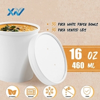 Bol en papier personnalisé de haute qualité, contenant alimentaire à emporter en papier kraft, bols jetables en polystyrène