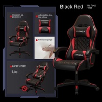 Chaise de bureau gamer de luxe au design moderne avec fonction massage, fauteuil de patron RGB pour jeux informatiques et mobilier de bureau