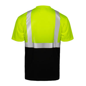 Camiseta Polo de Alta Visibilidad para Hombre, 100% Poliéster, Certificación ANSI/ISEA 107, Ropa de Trabajo Reflectante para Trabajadores Industriales - Product Image 3