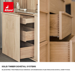 Muebles Modernos con Chapa de Madera AllandCabinet, Encimeras de Piedra Natural, Gabinetes de Cocina de Madera Oscura para Constructores de Casas de Lujo Personalizadas de Ensueño - Product Image 3