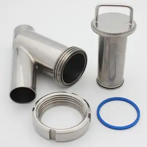 Filtro sanitário de aço inoxidável para alimentos e bebidas, filtro de aço inoxidável tipo y ss304