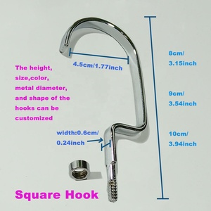 Mạ crôm bạc móc Phụ Kiện Móc phẳng cho móc treo bằng gỗ cho móc treo & đường ray - Product Image 5