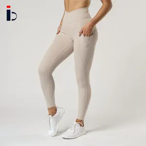 Calzamaglia Yoga elastica alta da donna su misura di buona qualità Fitness Yoga V Legging in vita con tasche