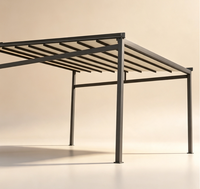 Pergola motorisée rétractable en alliage d'aluminium avec voile en PVC - Taille personnalisée - Imperméable - Gazebo d'extérieur pour jardin - 21m