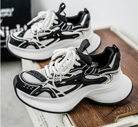 Chaussures décontractées de sport en PU à lacets pour hommes, respirantes, à semelle épaisse, style papa Forrest Gump, tendance automne