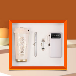 Juego de Regalo de Cuaderno de Cuero PU de Lujo Personalizado, Juego de Regalo Empresarial con Termo, Diario, Bolígrafo y Botella de Agua - Product Image 5