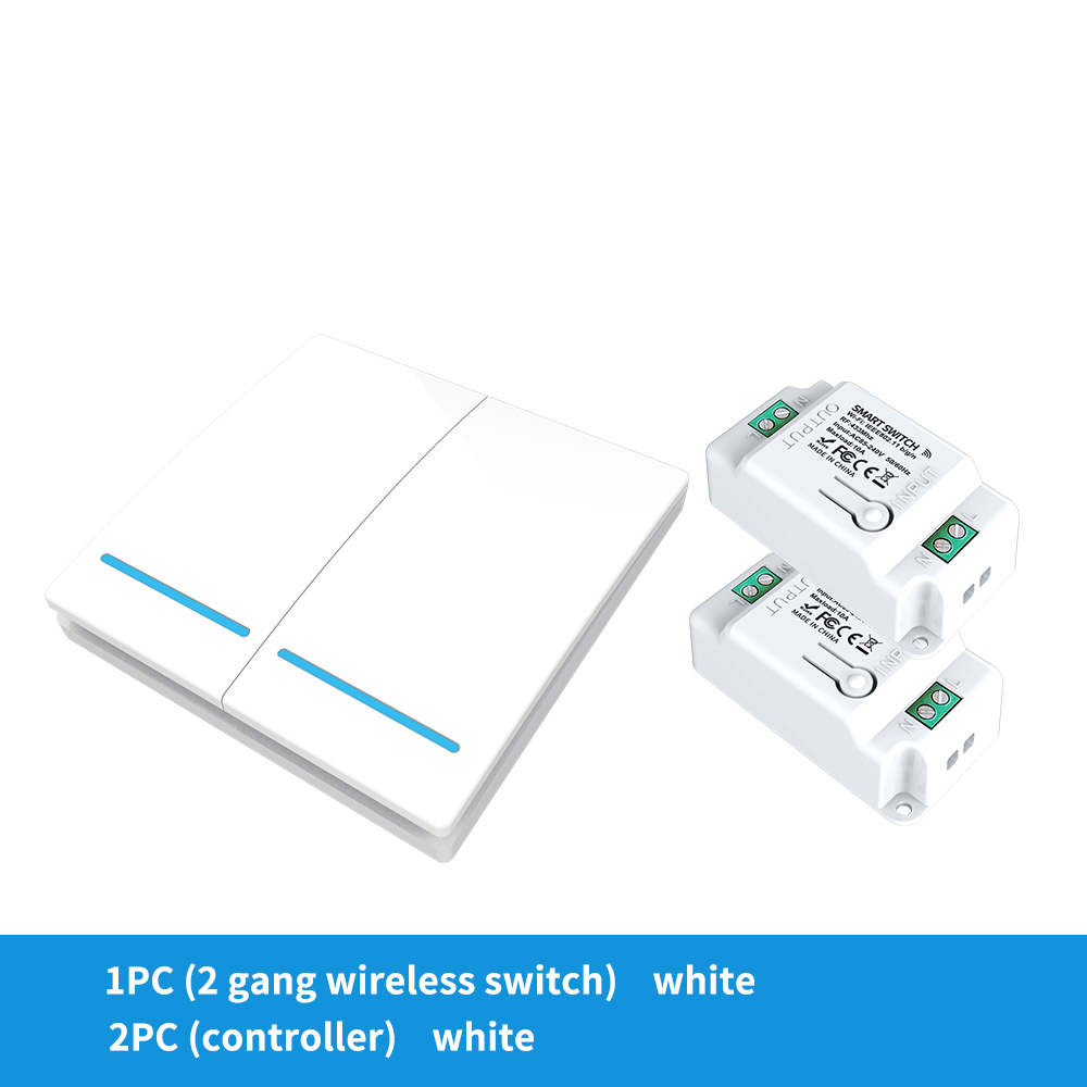 Blanco 1 x interruptor de dos posiciones + 2 x controladores