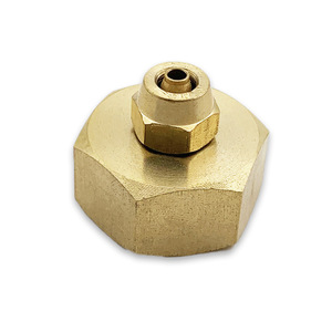 Adaptateur de tuyau d'arrosage en laiton 1/4 po à 3/4 po GHT, connecteur de plomberie intérieur/extérieur, conception industrielle durable - Product Image 5