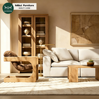 Ensemble de canapés sectionnels élégants pour salon, meubles d'intérieur en bois, coussins moelleux et doux, fabriqués à la main, durables pour les bureaux et les immeubles