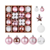 Ensemble de boules de Noël modernes à impression numérique Daoge, 44 pièces, boules en plastique incassables pour l'arbre de Noël, les fêtes