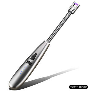 New Concise Style Electronic <b>Long</b> Rechargeable Led Power Display Windproof Arc USB <b>Lighter</b> for <b>Candles</b> - Product Image 3