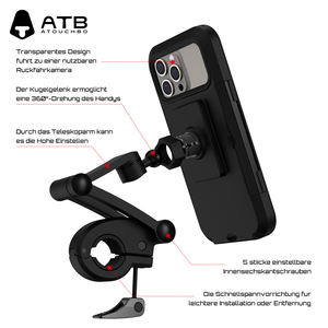 Accesorios para teléfono móvil, <span class=keywords><strong>soporte</strong></span> para teléfono de bicicleta, accesorios para motocicleta, <span class=keywords><strong>soporte</strong></span> impermeable para teléfono móvil de motocicleta para bicicleta y motocicleta - Product Image 3