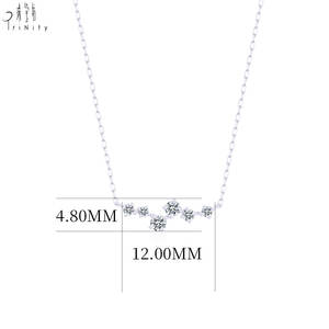 Collier pendentif en or massif 18 carats avec diamant naturel véritable, design incurvé spécial, style tendance populaire de haute qualité, cadeau pour femme - Product Image 2