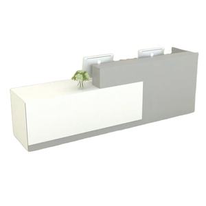<span class=keywords><strong>Comptoir</strong></span> de réception pour immeuble de bureaux Table de caissier pour salon de <span class=keywords><strong>marché</strong></span> Bureau de réception blanc - Product Image 1