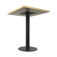 Pied de Table de Restaurant Rapide de Haute Qualité, Base Carrée en Acier avec Base Ronde, Piètement de Table Populaire pour Mobilier de Restauration Extérieure