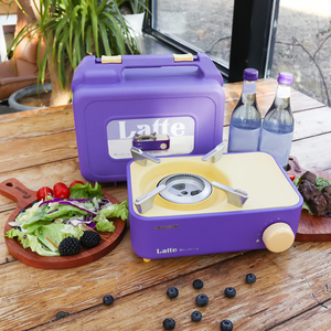 Mini estufa de Cassette a prueba de viento portátil Camping <span class=keywords><strong>Gas</strong></span> estufa de té hogar hornear olla caliente barbacoa - Product Image 1