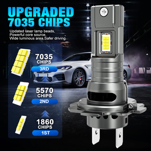 Bombilla LED H7 de tamaño <span class=keywords><strong>mini</strong></span> de 70W 4300K, H1, H3, H4, H7, H11, 9005, 9006, 9012, luz antiniebla LED H7 para coche, reemplazo de bombilla halógena - Product Image 2