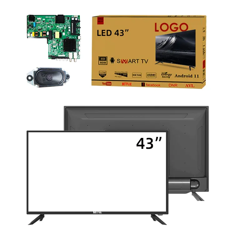 43 inch China Made Unbreakable LED UHD TV Android Smart OEM 43 Inch LED Television SKD