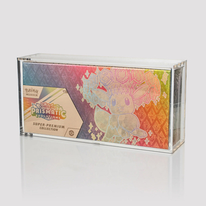 Étui en acrylique pour Pokémon Prismatic Evolutions Super-Premium Collection (SPC) Pack de boosters <span class=keywords><strong>Pokemon</strong></span> anglais Étui en acrylique - Product Image 1