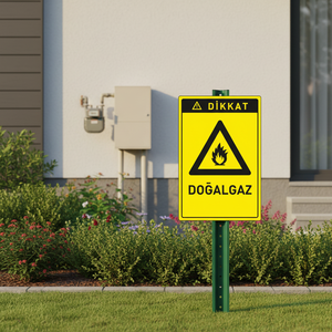 Panneau de signalisation de gaz naturel pour cour - Produit - Product Image 3