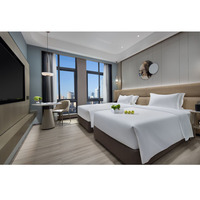 SHIYI Fairmont Hotel by Accor Hôtel 5 étoiles Cadre de lit de style nordique Table canapé chaise lit Queen Size Ensemble de meubles d'hôtel commercial