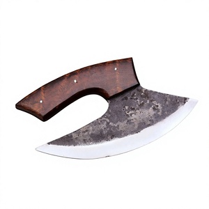 Cuchillos Ullu hechos a mano, cuchillo Ullu de acero de Damasco forjado a mano con mango de madera, cuchillos de hoja fija para uso en la cocina. - Product Image 2