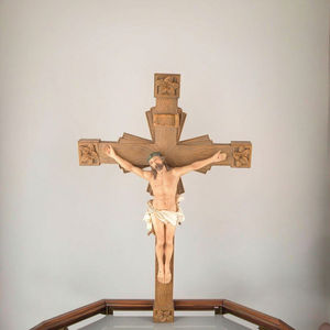 Estatuas Católicas Pintadas a Mano, <span class=keywords><strong>Cruz</strong></span> Cristiana <span class=keywords><strong>de</strong></span> Resina, Jesucristo, Decoración Navideña para el Hogar, Crucifijo <span class=keywords><strong>de</strong></span> 19.09'' <span class=keywords><strong>de</strong></span> Alto, Placa Religiosa para Pared - Product Image 4