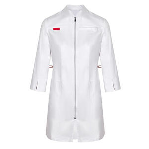 เสื้อโค้ทการแพทย์แขนยาวสำหรับผู้หญิงเสื้อคลุมสปาระบายได้ดีชุดพยาบาลปรับแต่งได้สำหรับร้านเสริมสวยสปาโรงพยาบาล - Product Image 2